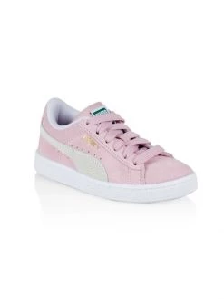 Puma Little Girl's & Girl's Classic Suede Sneakers For Kids