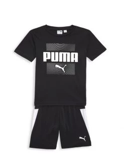 Puma Little Boy's 2-Piece Interlock T-Shirt & Shorts Set For Kids
