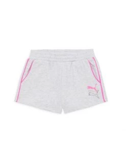 Girl's Puma Power Pack French Terry Shorts For Kids White Heather -Cheap Sophia Webster Store unnamed file 470