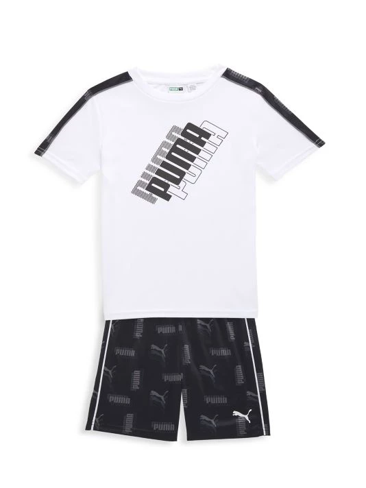 Puma Little Boy's 2-Piece T-Shirt & Shorts Set For Kids Puma White 3 Puma Little Boy's 2-Piece T-Shirt & Shorts Set For Kids Puma White