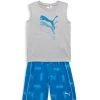Puma Little Boy's 2-Piece Interlock Muscle T-Shirt & Short Sets For Kids -Cheap Sophia Webster Store unnamed file 500