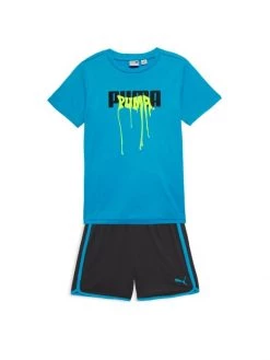 Puma Little Boy's Performance Tee & Shorts 2-Piece Set For Kids
