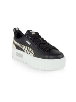 Puma Girl's Platform Zebra Print Sneakers For Kids