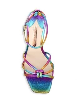Sophia Webster Flo Flamingo-Heel Rainbow Metallic Leather Sandals -Cheap Sophia Webster Store unnamed file 611