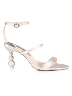 Sophia Webster Rosalind Pearl Mid-Heel Sandals