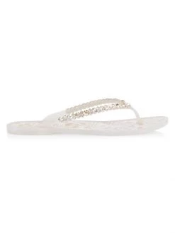 Sophia Webster Esme Crystal-Embellished Flip Flops