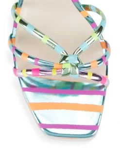 Sophia Webster Flo Flamingo Stripe Metallic Leather Ankle-Strap Sandals -Cheap Sophia Webster Store unnamed file 719