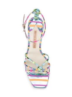 Sophia Webster Flo Flamingo Stripe Metallic Leather Ankle-Strap Sandals -Cheap Sophia Webster Store unnamed file 720