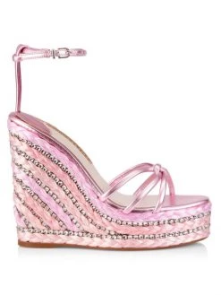 Sophia Webster Alina Crystal Espadrille Wedge Sandals