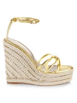 Sophia Webster Alina Crystal-Embellished Espadrille Wedges