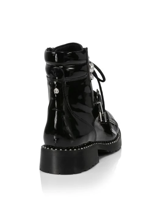 Sophia Webster Ziggy Crystal-Embellished Patent Leather Biker Boots 5 Sophia Webster Ziggy Crystal-Embellished Patent Leather Biker Boots - Image 3