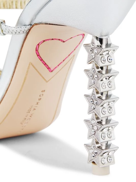 Sophia Webster Rosalind Crystal-Star Heel Metallic Leather Sandals 8 Sophia Webster Rosalind Crystal-Star Heel Metallic Leather Sandals - Image 6