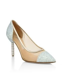 Sophia Webster Jasmine Embellished-Heel Glitter Leather & Mesh Pumps 9 Sophia Webster Jasmine Embellished-Heel Glitter Leather & Mesh Pumps -Cheap Sophia Webster Store unnamed file 871