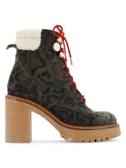 Sophia Webster Zadie Crystal-Embellished Leopard-Print Platform Ankle Boots