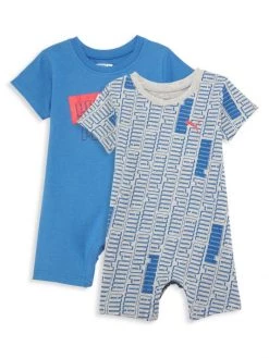 Puma Baby Boy's 2-Piece Logo Romper For Kids